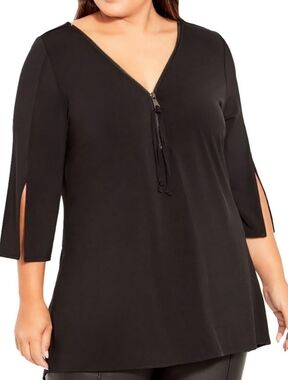 EUC Avenue Black Blouse